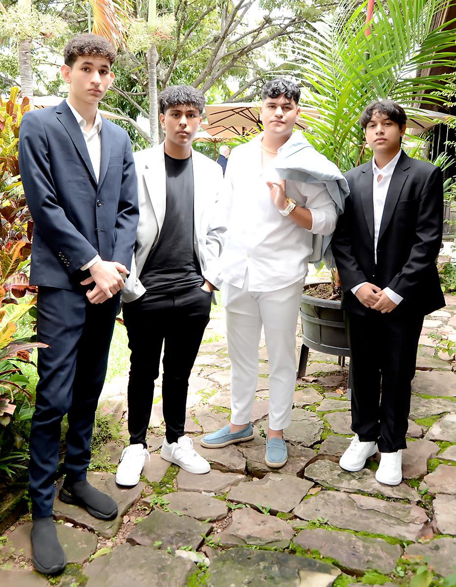 Rony Núñez, Wilmer Fuentes, Andrey Palma y Francisco Núñez.