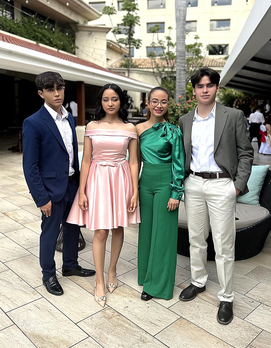 André Hernández, Nuria Raudales, Gardenia Pavón y José Medina.