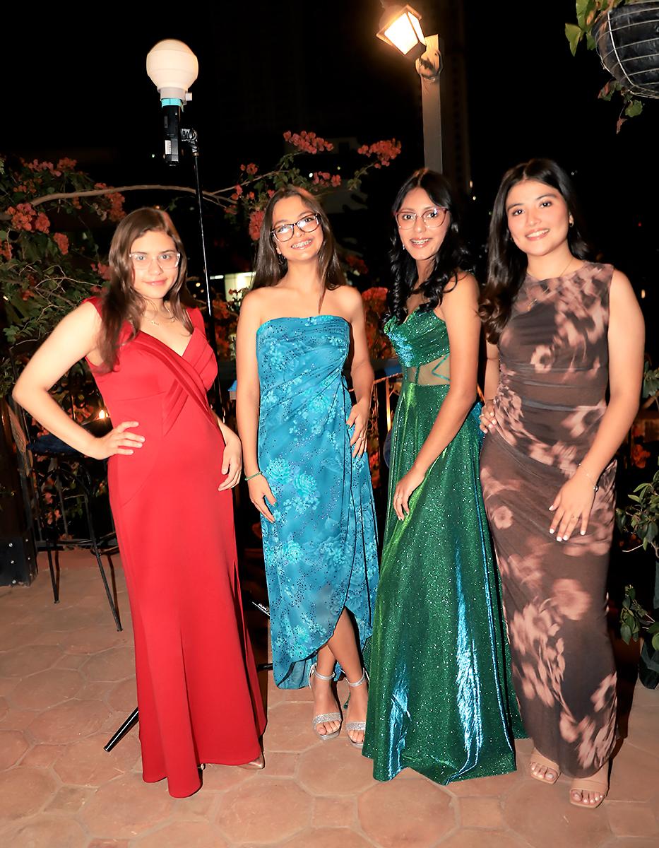 Arianna Banegas, Mia Mondragón, Sophia Santos y Camila Zelaya.