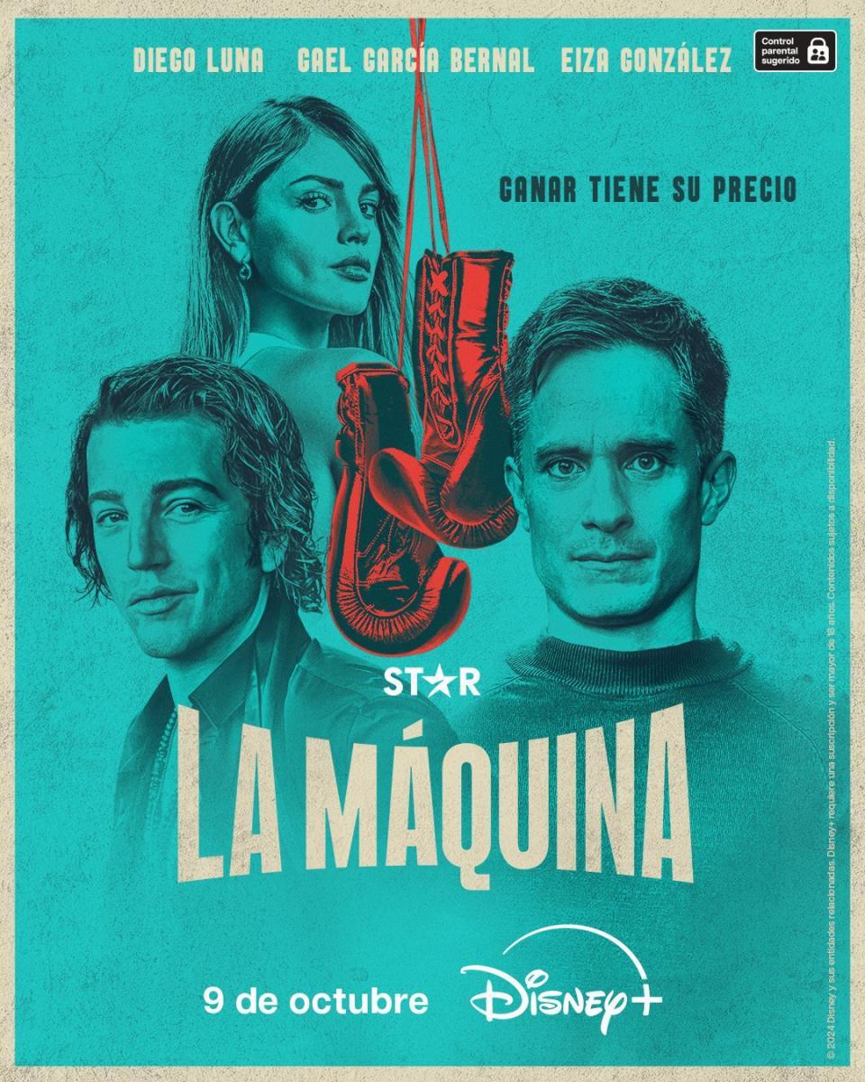 <b>La máquina - Disney+ - 9 de octubre</b>Después de una derrota devastadora, Esteban ‘La Máquina’ Osuna se encuentra en un punto bajo de su carrera deportiva. Por suerte para él, su manager y mejor amigo Andy Luján está decidido a devolverlo a la cima. Pero cuando una organización peligrosa asoma la cabeza, lo que está en juego en esta revancha se convierte en vida o muerte. Mientras lucha por regresar, Esteban también debe hacer malabarismos con sus propios demonios personales y proteger a su familia, incluida su exesposa Irasema, una periodista que se encuentra en curso de colisión con el lado oscuro del mundo del boxeo