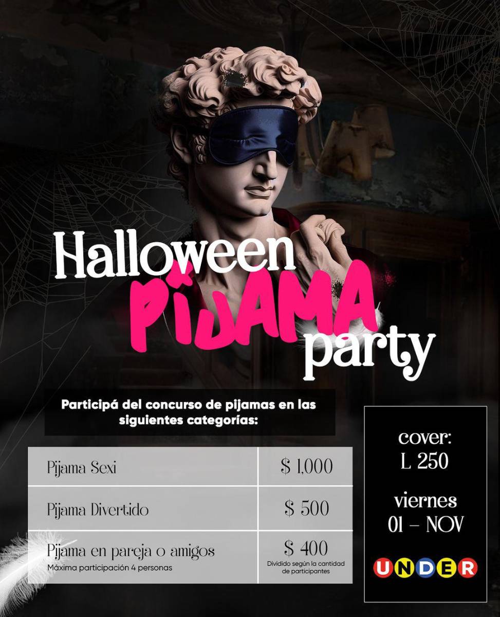 Under en el Clarion Hotel trae una Pijama Party este Halloween, combinando diversión y estilo en un ambiente único. Los asistentes podrán participar en un concurso de pijamas con grandes premios: $1,000 al pijama más sexy, $500 al más divertido y $400 para la mejor pareja o grupo de amigos. 