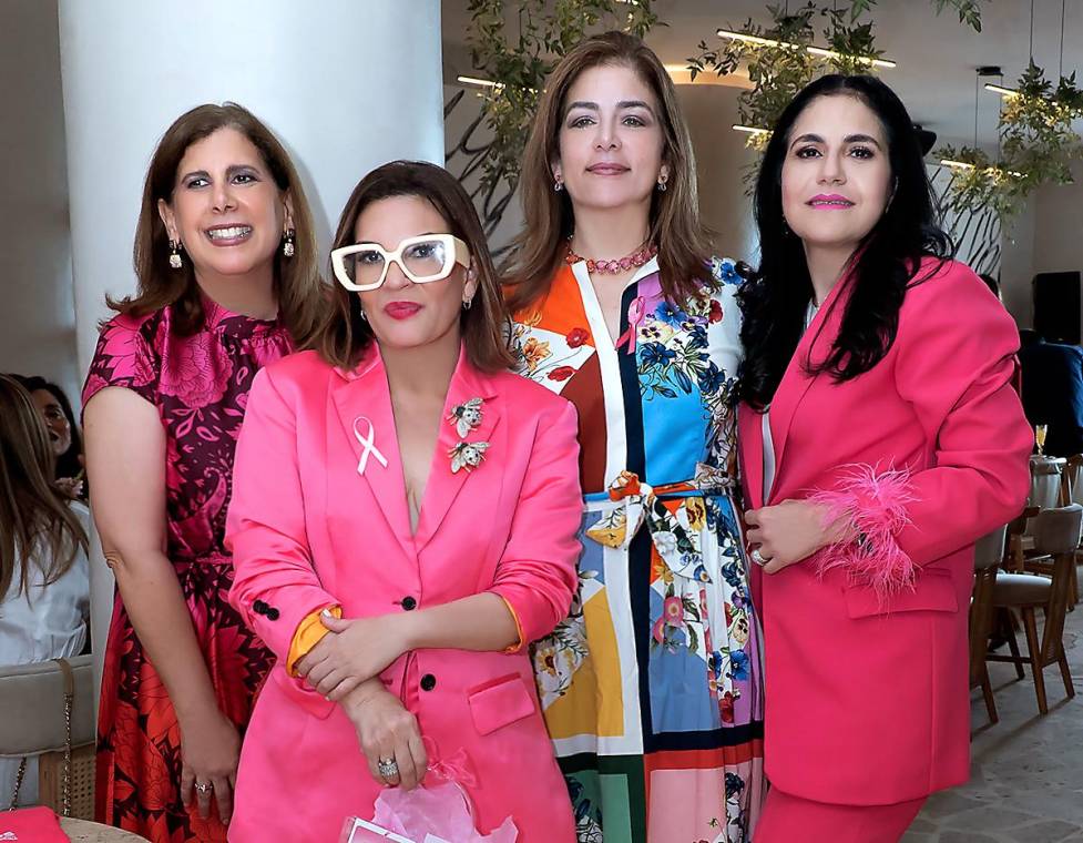 Banpaís y Revista Estilo de Grupo Opsa fueron los anfitriones de la sexta edición del Brunch for a Cause, a beneficio del programa Listones de Amor, que brinda apoyo económico para los tratamientos oncológicos de pacientes con cáncer de mama en el país. En la foto: Alexandra Canahuati, Blanca Bendeck, Ruth Marie Canahuati y Claudia Kattan.