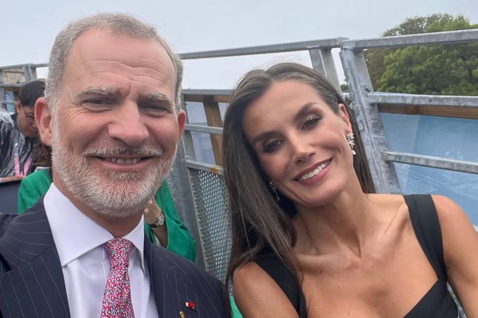 Una selfie de los enamorados durante los juegos olímpicos 2024.