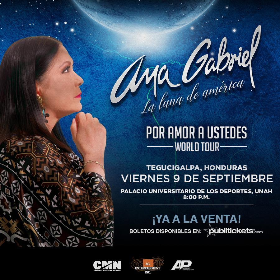 Ana Gabriel llega a Honduras con su gira “Por amor a ustedes” $!Ana Gabriel llega a Honduras con su gira “Por amor a ustedes”