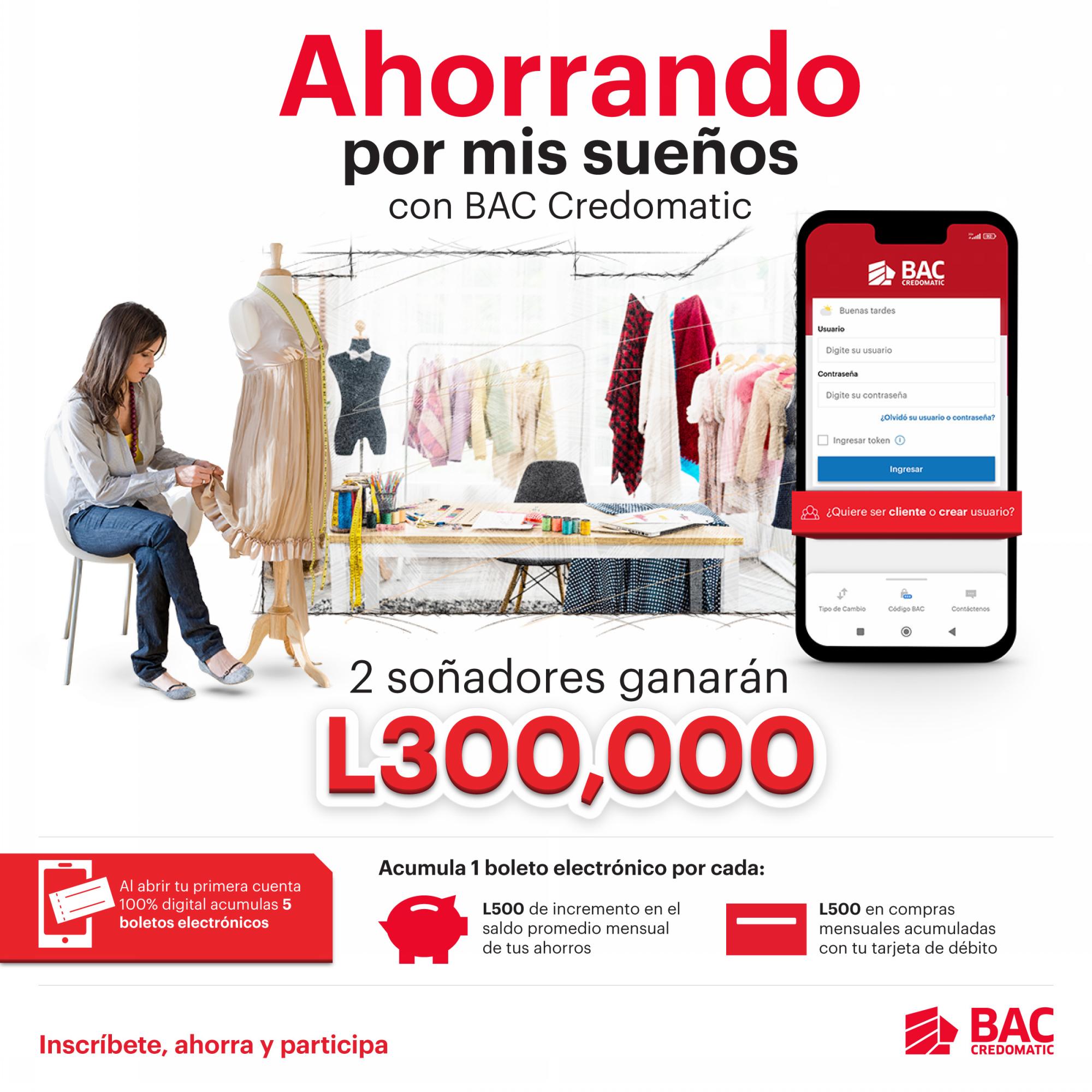 Inscríbete en la promoción de ahorro de BAC para ser uno de los ganadores que cumplirán sus sueños $!Inscríbete en la promoción de ahorro de BAC para ser uno de los ganadores que cumplirán sus sueños