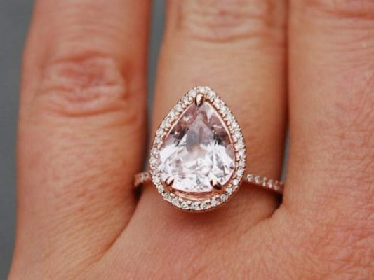 Anillo de diamante en corte pera $!Anillo de diamante en corte pera