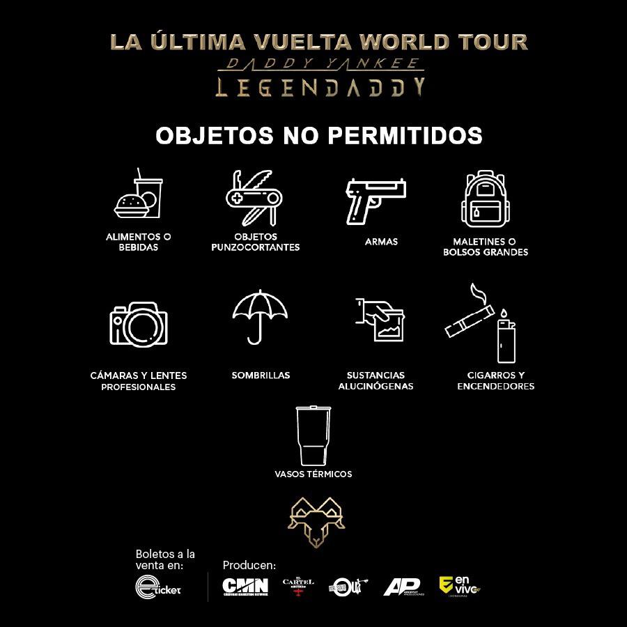 Todo lo que debes saber antes de asistir al concierto de Daddy Yankee $!Todo lo que debes saber antes de asistir al concierto de Daddy Yankee